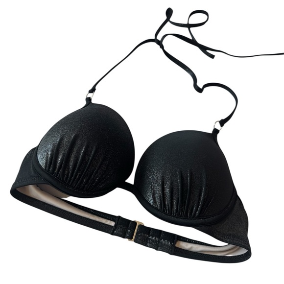 Shade & Shore Other - Shade & Shore Bikini Halter Top Swim Suit Black 34